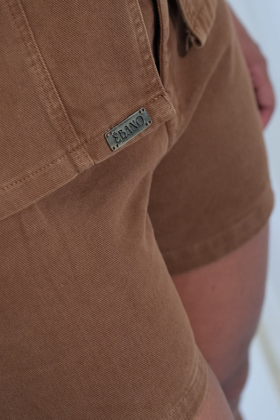 Set Dos Piezas Demini Short Prenses Chaleco Maga Sisa Casual - Chocolate